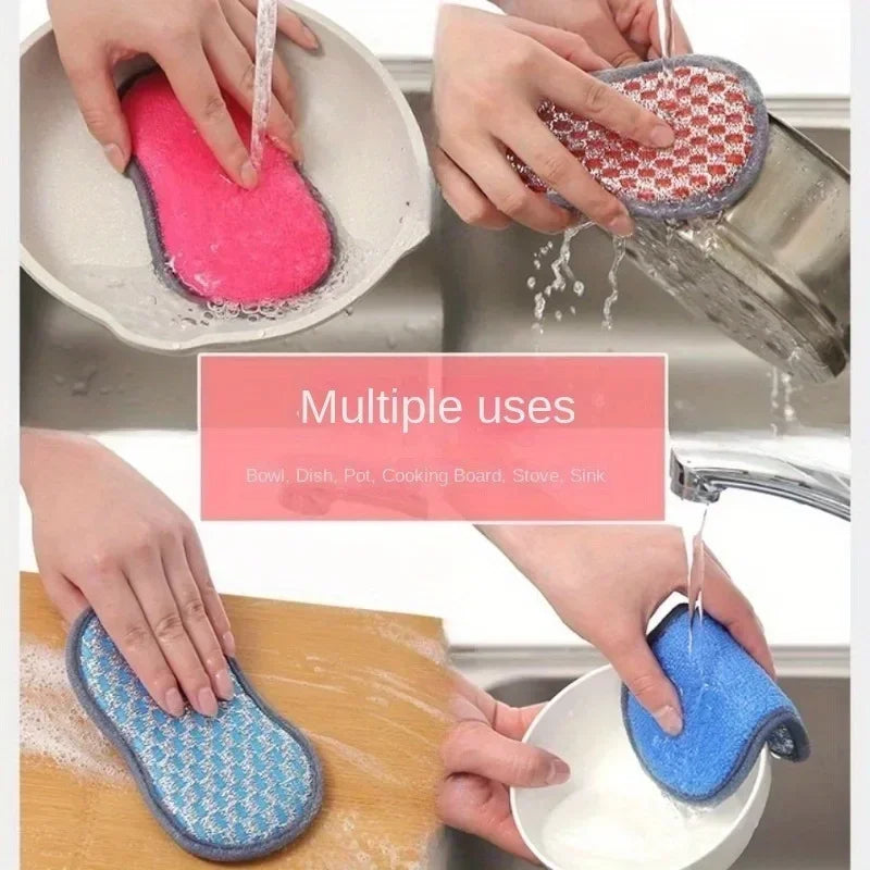 10-Pack Double-Sided Kitchen Sponge Scrubber Set Kitchen Sponge Scrubber QXL