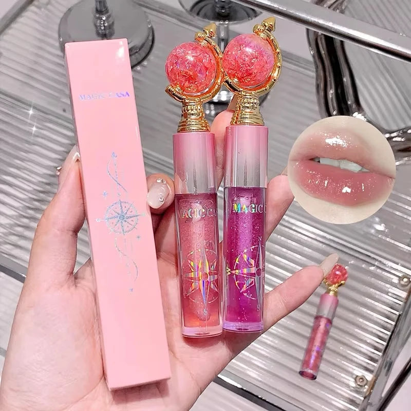 Watery Shimmering Lip Gloss | Mirror Finish Hydrating Tint Lip Gloss QXL