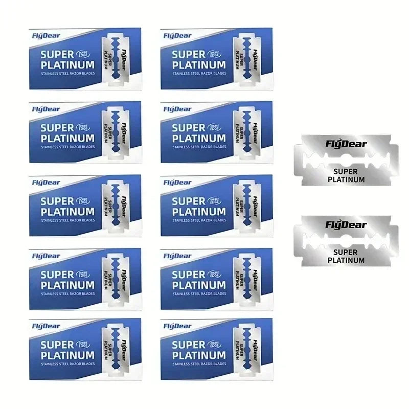 Vvocci Double Edge Safety Razor Blades | Stainless Steel 10–100pk Safety Razor Blades QXL