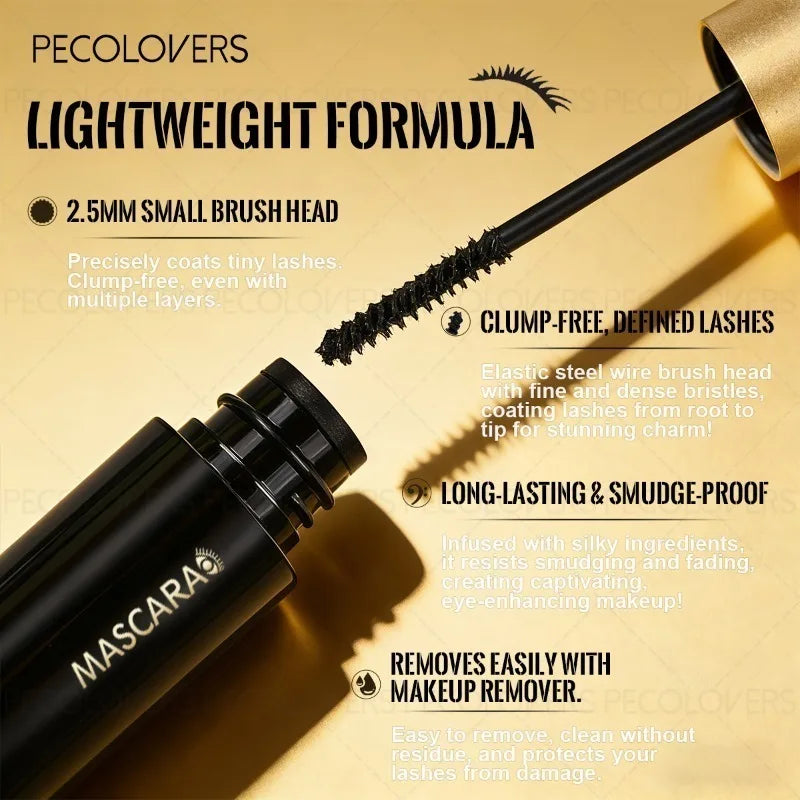 PECOLOVERS Black Mascara – Volumizing & Lengthening Lashes Mascara QXL
