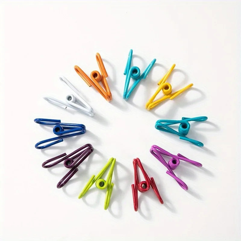 10-Pack Colored Plastic Clips | Clothes, Sock & Seal Clips Multipurpose Plastic Clips QXL