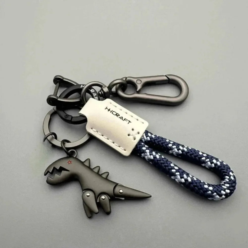 Leather Woven Rope Metal Keychain | Bag Pendant & Gift Leather Keychain QXL