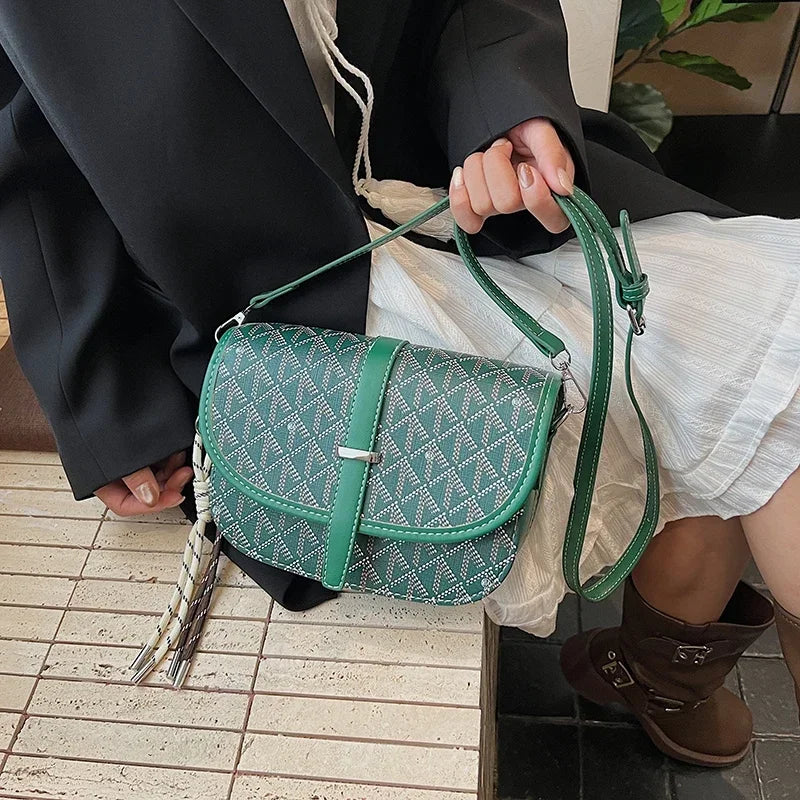 Women's Faux Leather Bucket Bag | Drawstring & Tassel Women's Bucket Bag QXL