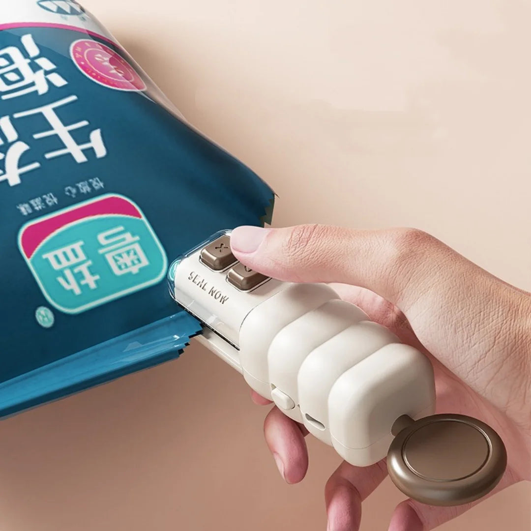 USB Rechargeable Handheld Mini Food Bag Sealer | Magnetic Food Bag Sealer QXL
