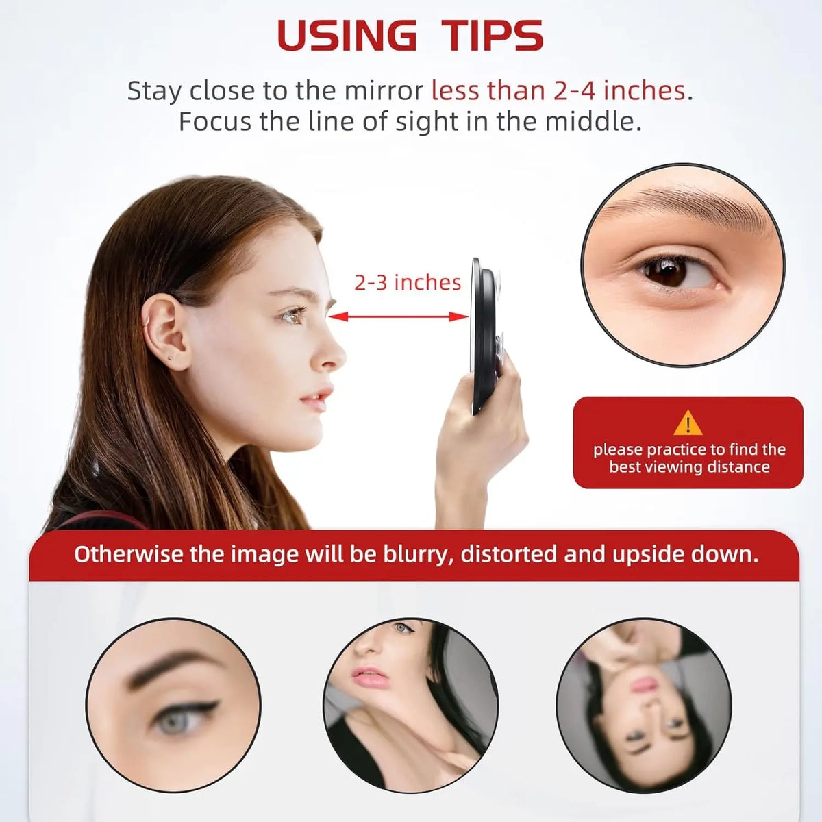 10X Magnifying Makeup Mirror & Tweezers Set – 6" Travel Magnifying Makeup Mirror QXL