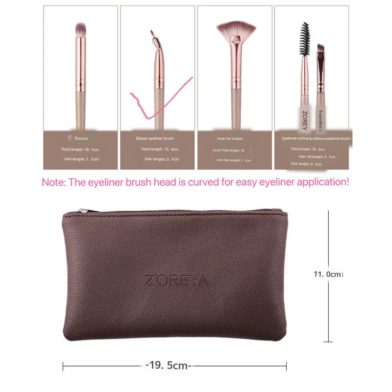 ZOREYA 12-Piece Eye Makeup Brush Set | Eyeshadow & Concealer Eye Makeup Brush Set QXL