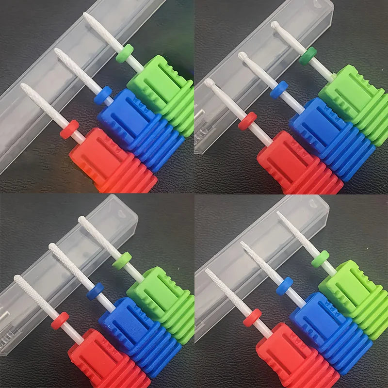 3-Pc Ceramic Nail Drill Bit Kit | Gel Polish Removal Ceramic Nail Drill Bits QXL
