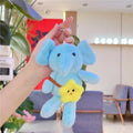 Star Elephant Plush Keychain | Cute Animal Key Ring Gift Plush Keychain QXL Blue