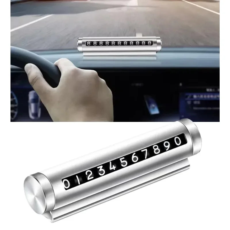 Aluminum Roller Temporary Parking Card | Adjustable Number Plate Parking Number Plate QXL
