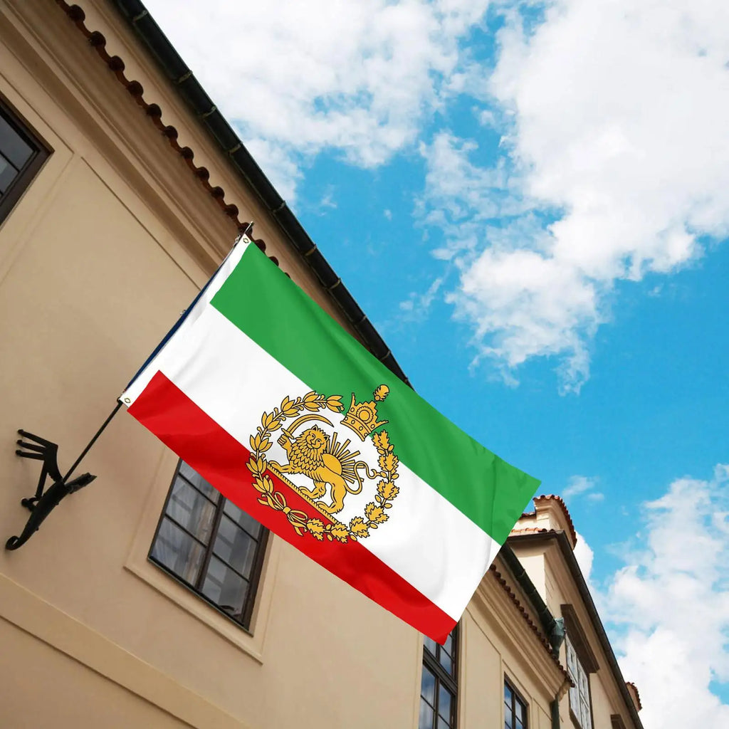 3x5 FT Iran Lion & Sun Historic Flag | Double-Printed Polyester Decorative Flag QXL