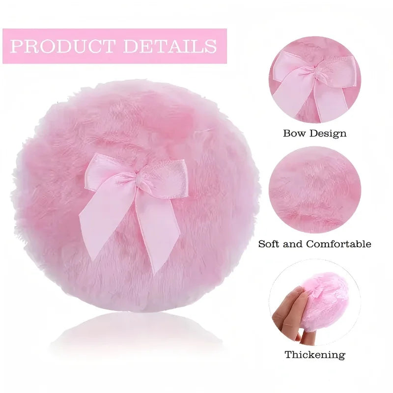 Large Velvet Powder Puff | Washable Face & Body Applicator Makeup Powder Puff QXL