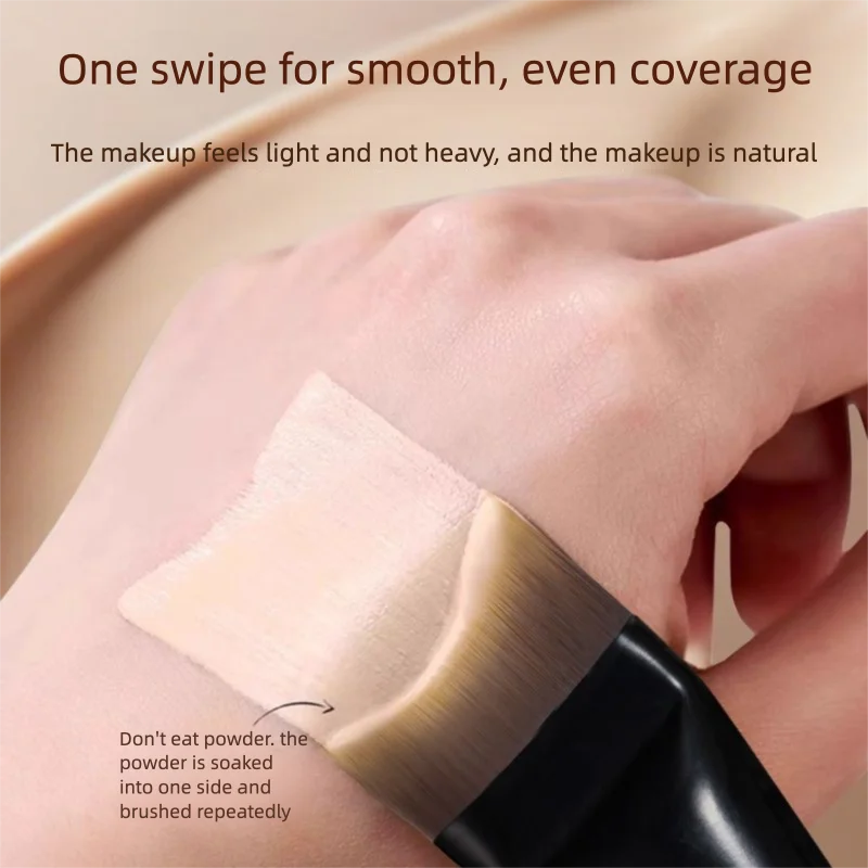Crescent Mini Foundation Brush | Non-Absorbent Makeup Tool Foundation Brush QXL