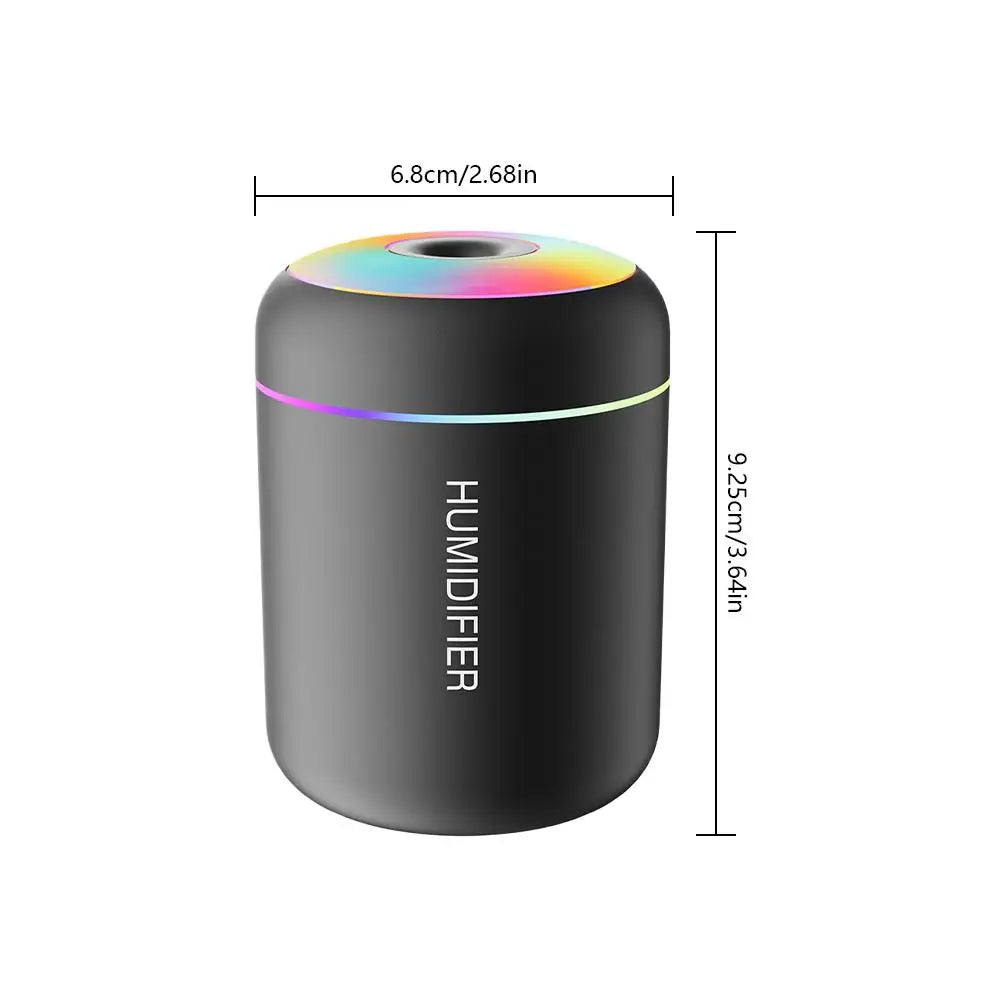 Mini USB Humidifier & Aroma Diffuser | 7-Color Ambient Light Mini Aroma Humidifier QXL