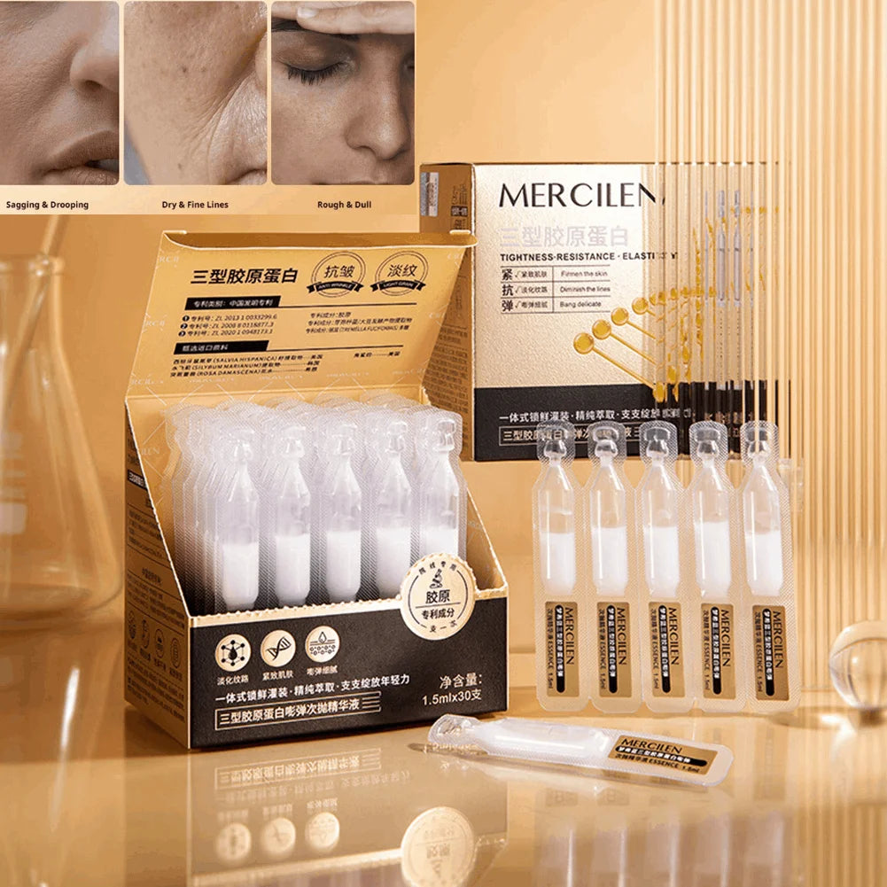 30-Pack Collagen Ampoule Serum – Firm, Hydrate & Even Skin Collagen Ampoule Serum QXL