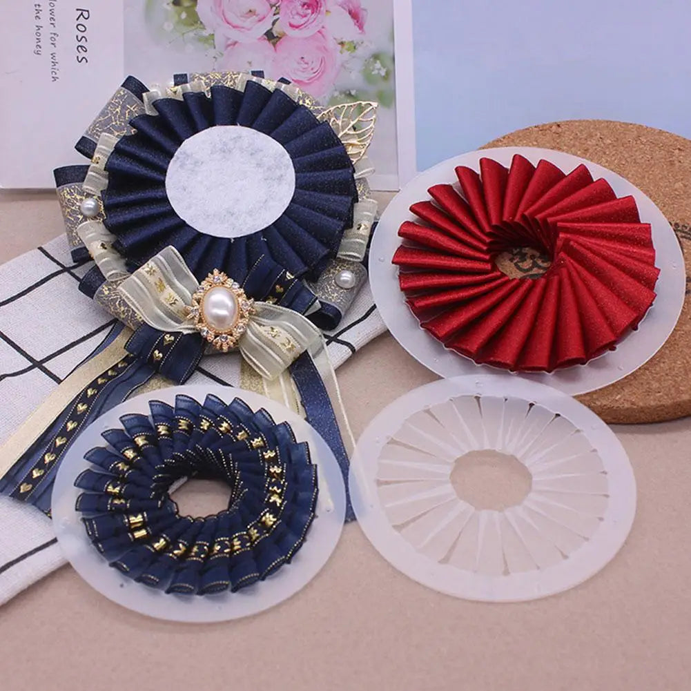 Clear Ribbon Rosette Maker Tool | 9cm 12cm 15cm DIY Flowers Ribbon Rosette Maker QXL