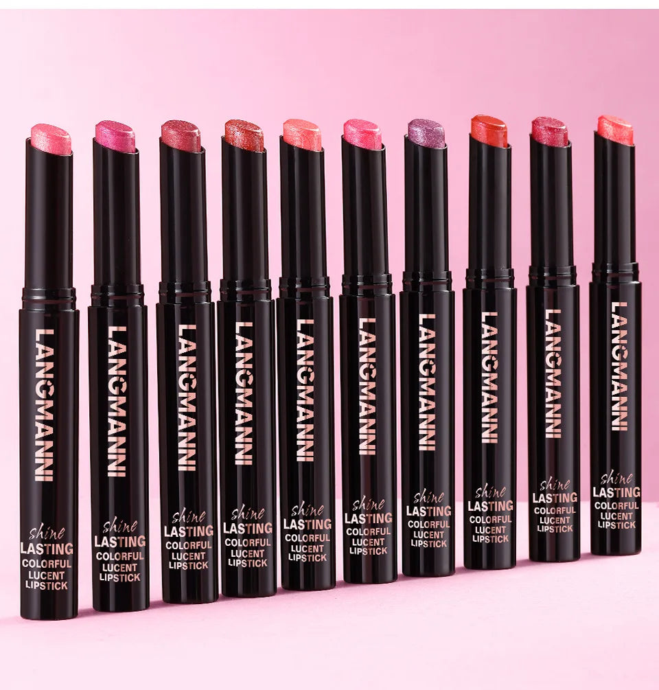 10-Color Glitter Waterproof Liquid Lipstick | Pearlescent Lip Tint Glitter Liquid Lipstick QXL
