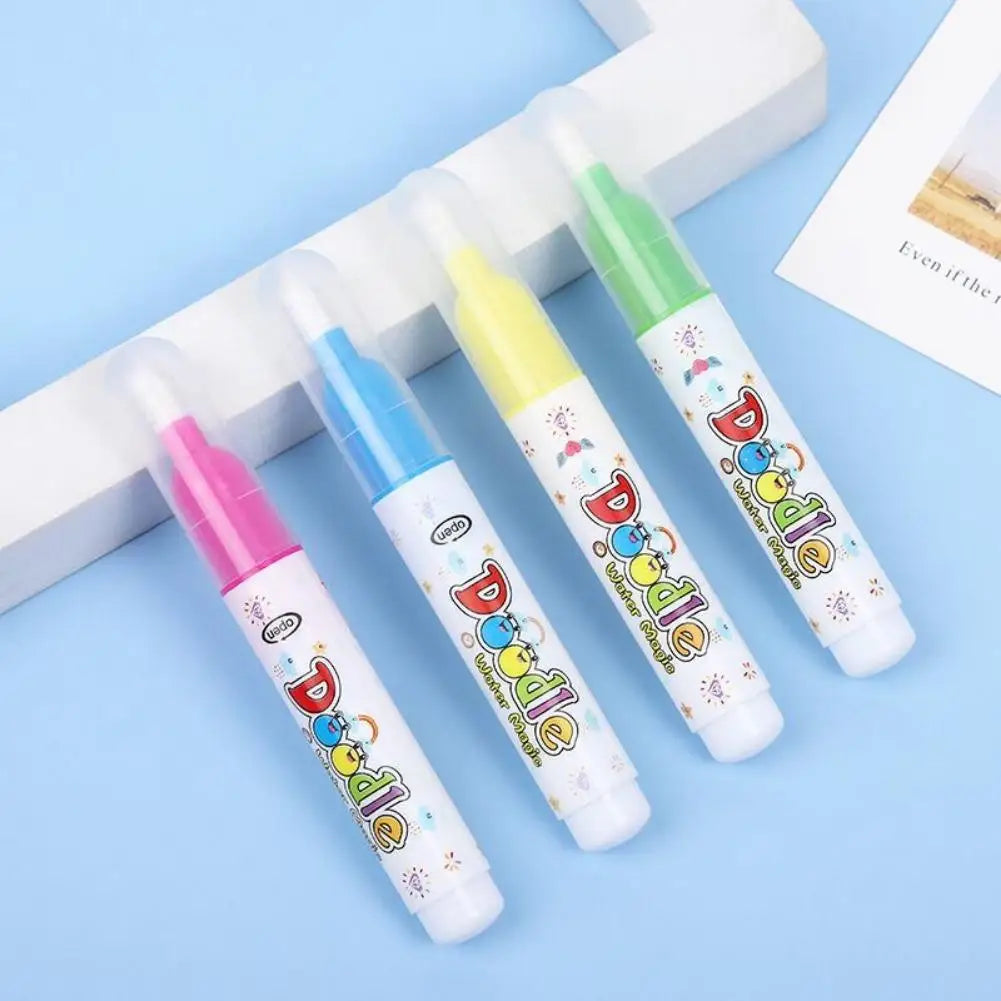 Reusable Magic Water Pen for Drawing Books | No-Mess 1–4 Pack Water Drawing Pen QXL
