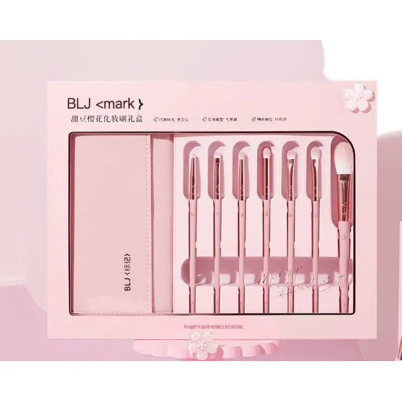 7-Piece Eye Makeup Brush Set | Eyeshadow Gift Box Eye Makeup Brush Set QXL SKY BLUE