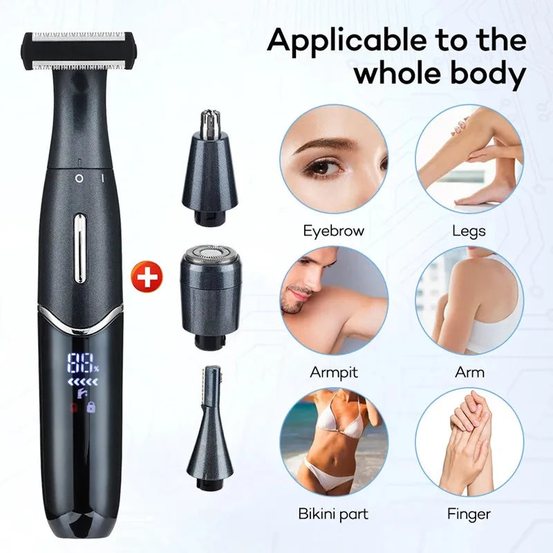 4-in-1 Rechargeable Women's Electric Shaver & Bikini Trimmer Women's Electric Shaver QXL