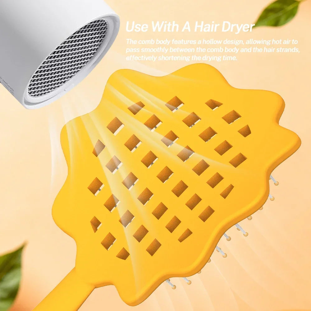 Sunflower Detangling Hair Brush & Scalp Massager Comb Detangling Hair Brush QXL