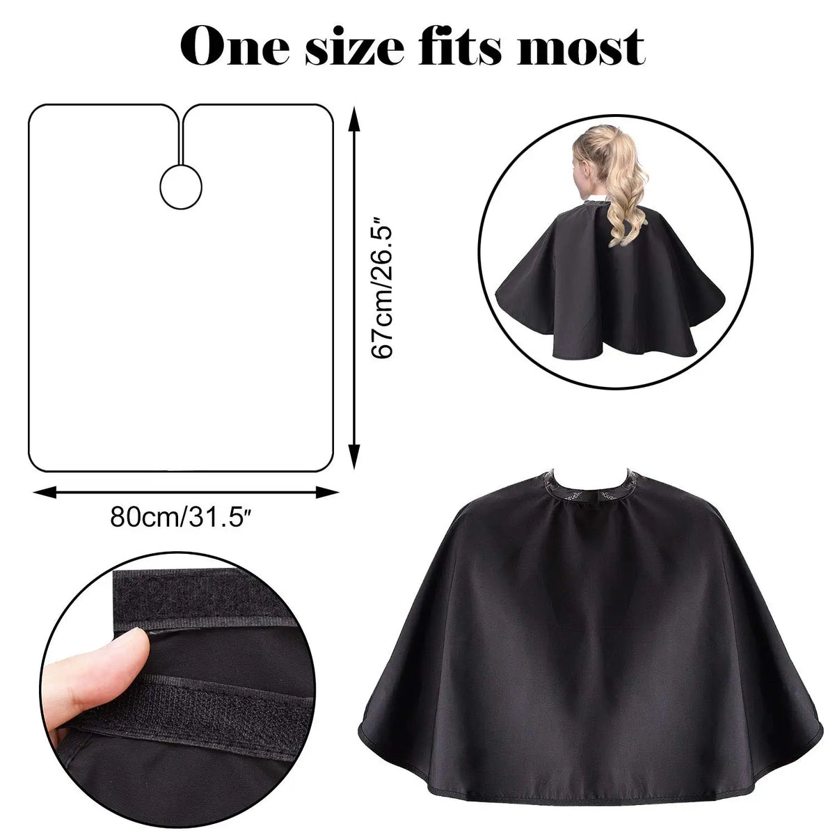 Waterproof Makeup Cape & Salon Bib | Hair Dye Styling Salon Styling Cape QXL