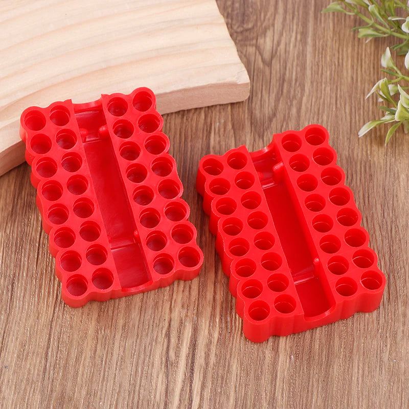 Twin Pack 32-Slot 1/4" Hex Shank Bit Holder & Drill Organizer Bit Holder Organizer QXL B