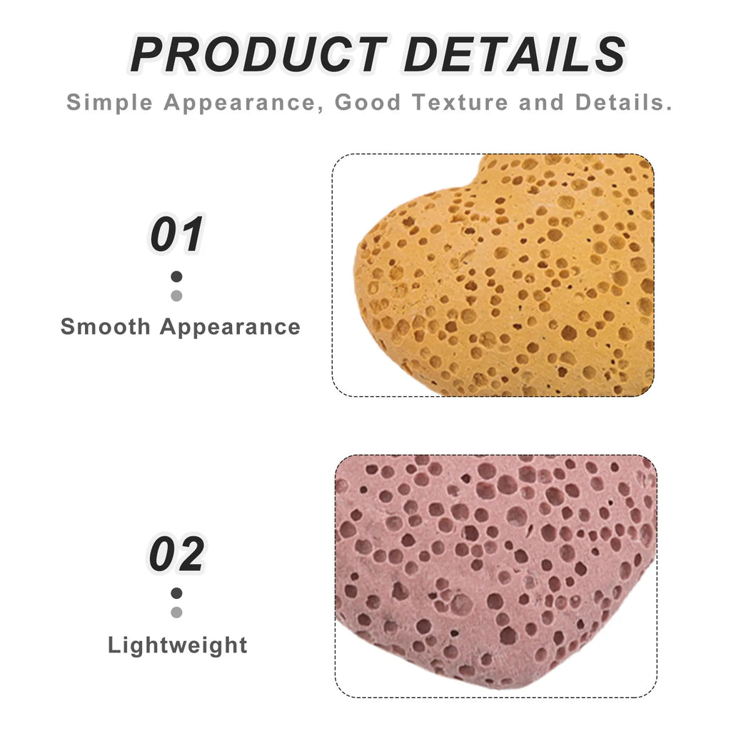 10-Pack Heart Lava Rock Essential Oil Diffuser Stones Lava Diffuser Stones QXL