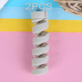 USB Cable Protector & Wire Organizer | Cord Sleeve & Ties Cable Management Set QXL M496 Gray-2PCS