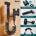 Wall-Mount Bidet Spray Gun | Dual Outlet Angle Valve Set Bidet Spray Kit QXL black suit G1/2