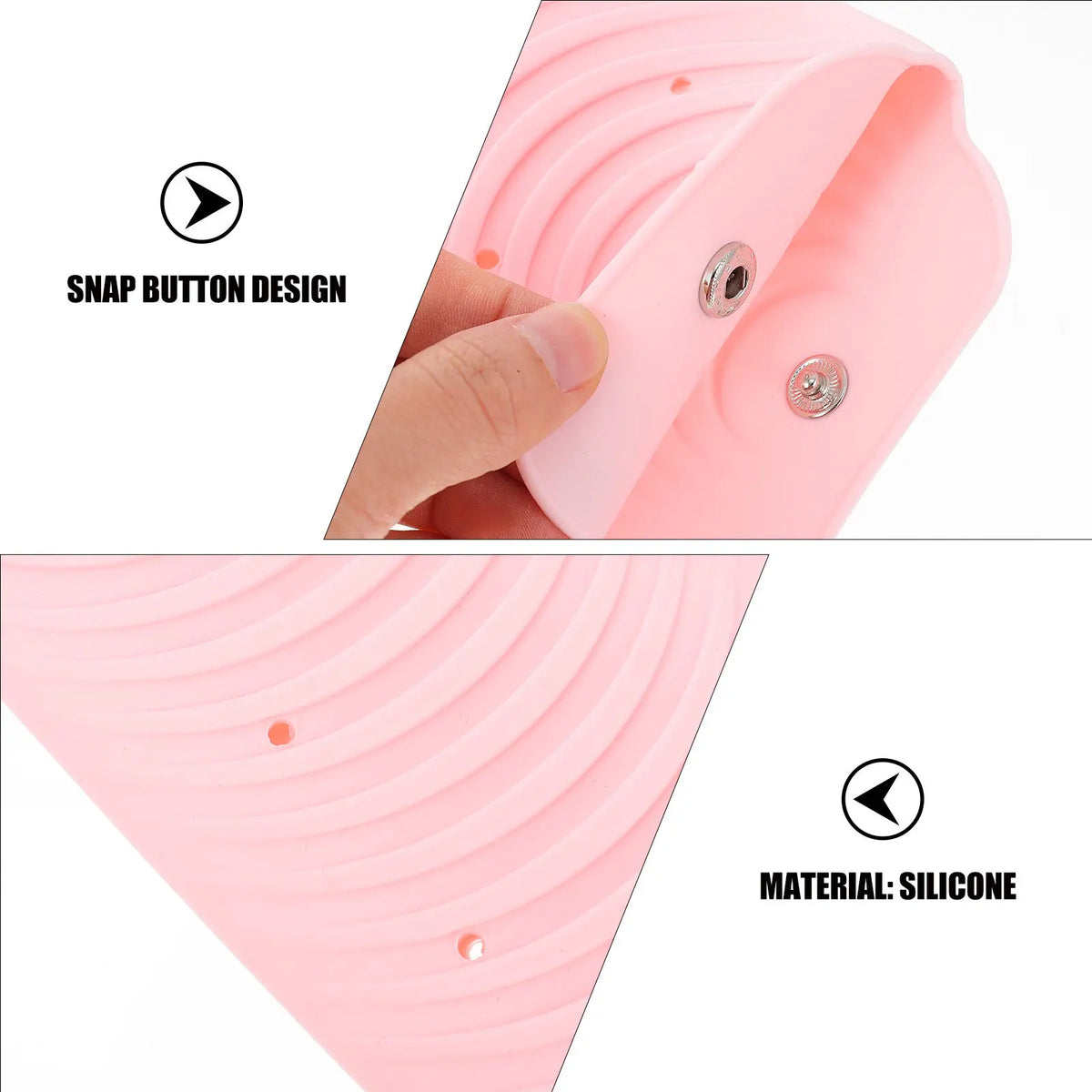 Silicone Heat-Resistant Pouch for Flat Iron & Curling Iron Hair Tool Storage Pouch QXL