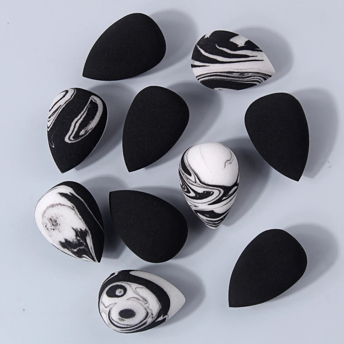 10-Pack Mini Makeup Sponges – Teardrop PU Blend Set Makeup Sponge Set QXL