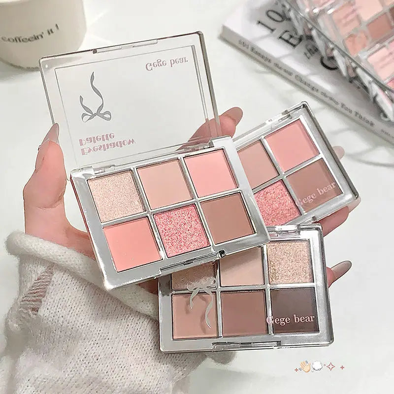 Pink Cherry Blossom 6-Color Eyeshadow Palette | Matte & Shimmer Eyeshadow Palette QXL