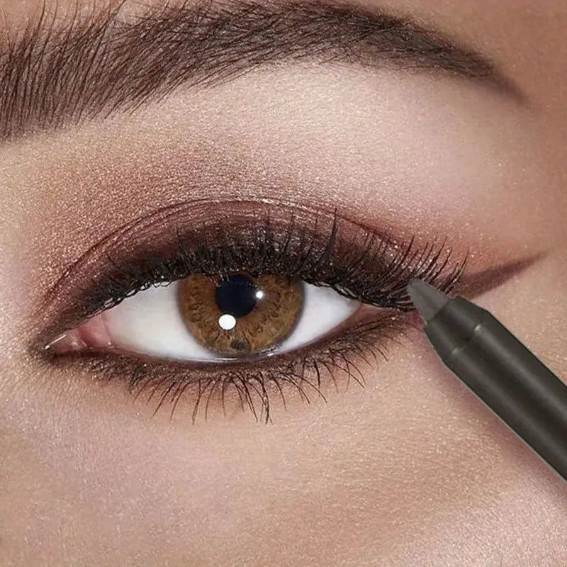 Waterproof Gel Eyeliner Pencil | Black & Brown Matte Long-Lasting Gel Eyeliner Pencil QXL Brown