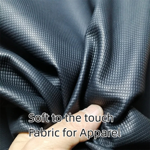 0.7mm Black Mosaic Sheepskin Leather Fabric | DIY Craft Leather Craft Fabric QXL