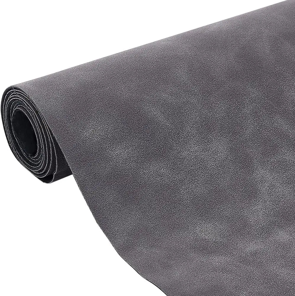 Faux Suede PU Leather Roll 59x13.7" Brown DIY Fabric Sheet Faux Suede Fabric Roll QXL AECH04-17226