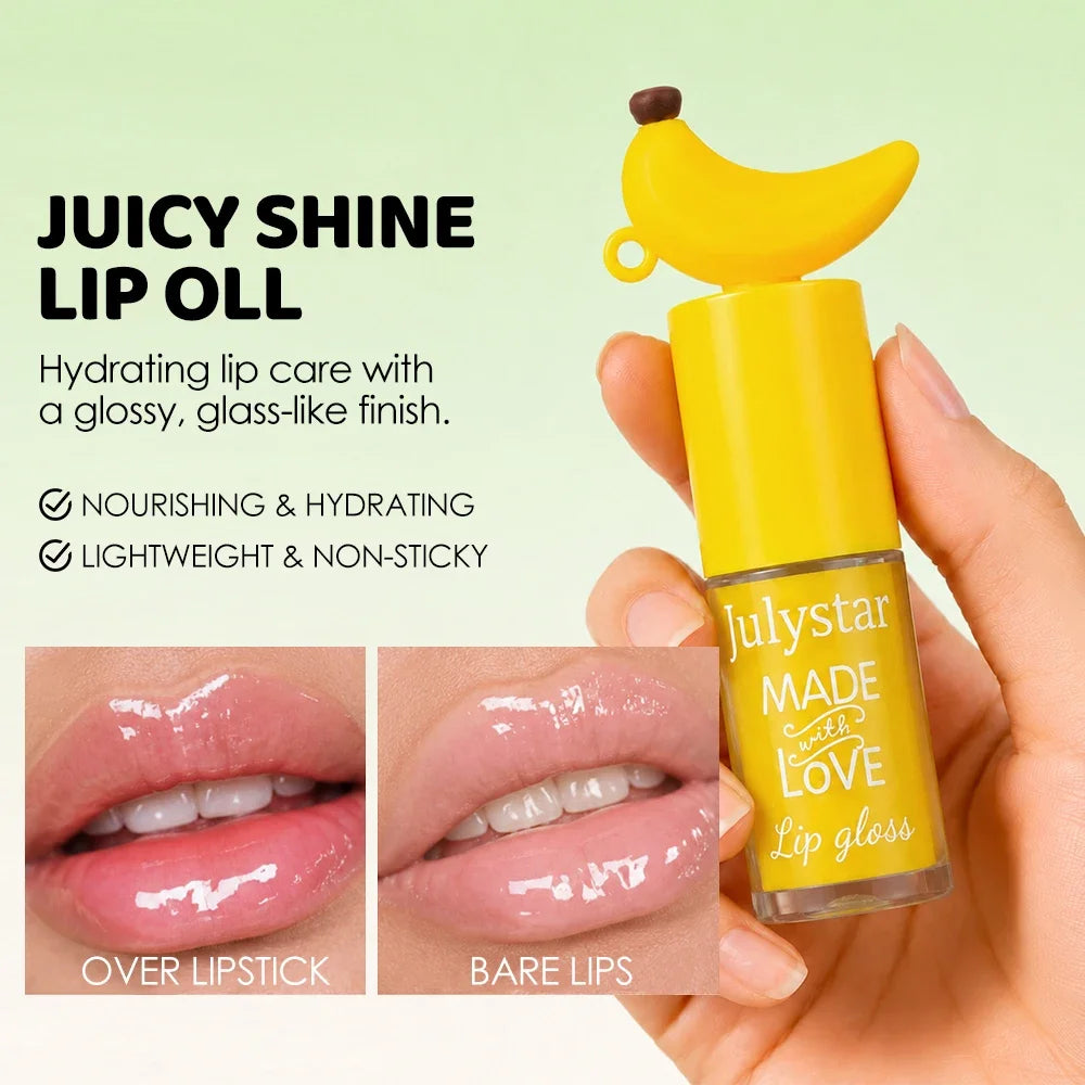 Julystar Banana Lip Gloss Oil | Portable Hydrating Lip Oil Lip Gloss Oil QXL