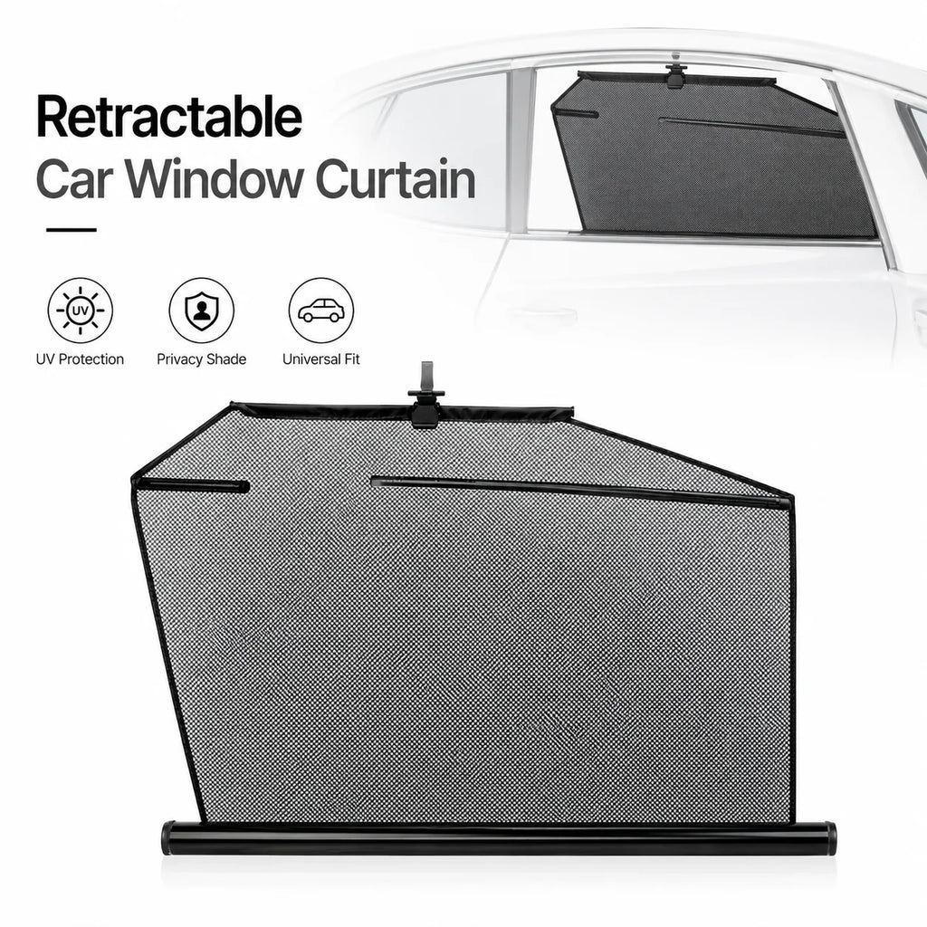 Retractable Car Side Window Sunshade | UV Mesh Curtain Car Window Sunshade QXL