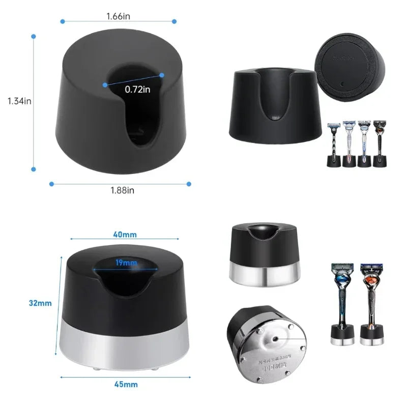 Magnetic Razor Stand with Drainage Hole | Gillette Compatible Razor Stand QXL