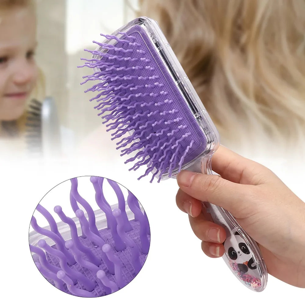 Cartoon Cushion Hair Comb | Detangling & Scalp Massage Scalp Massage Comb QXL