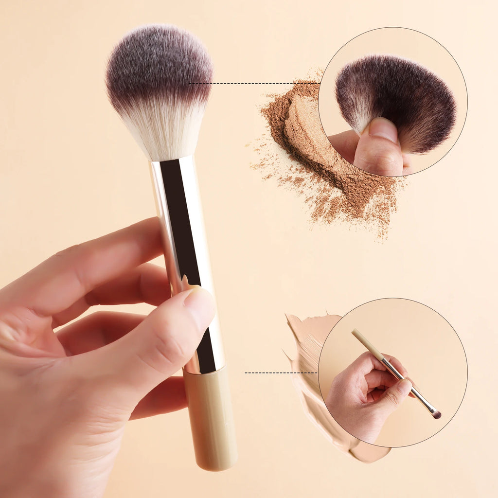 13-Pc Makeup Brush Set with Bag, Sponge & Puff | Ronshadow Makeup Brush Set QXL