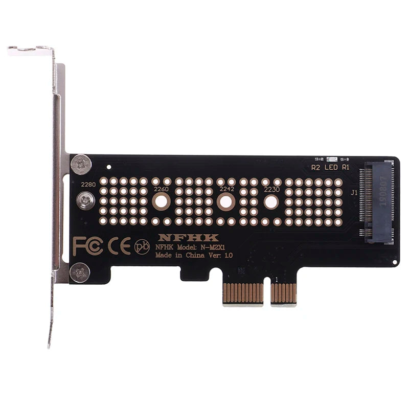 NVMe M.2 NGFF SSD to PCIe x1 Adapter Card with Bracket SSD Adapter Card QXL