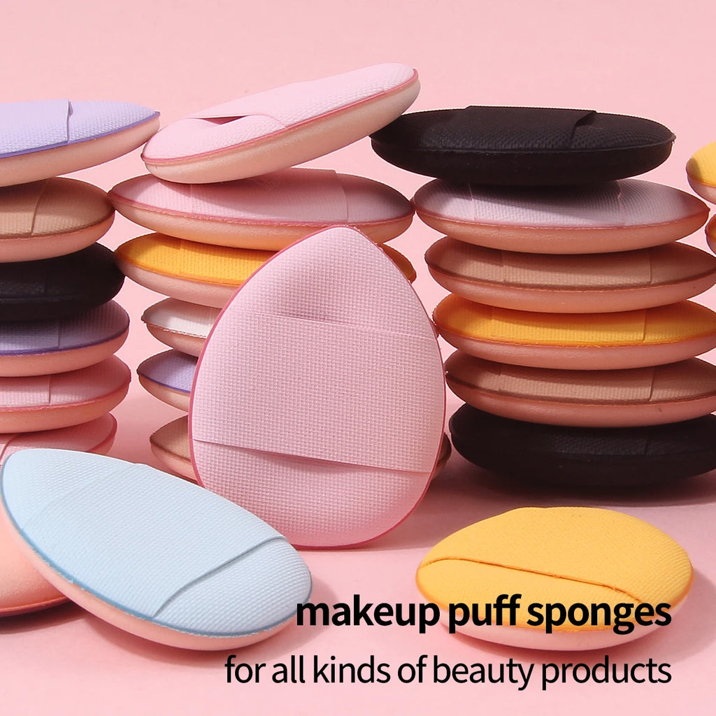 30-Pack Mini Finger Powder Puffs | Non-Slip Makeup Sponge Set Makeup Sponge Puffs QXL