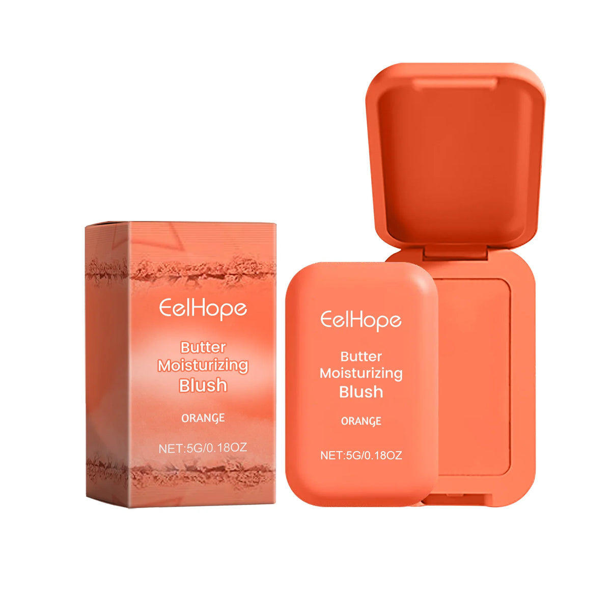 Eelhope Butter Cream Blush | Blendable Long-Lasting Cheek Color Cream Blush QXL Orange