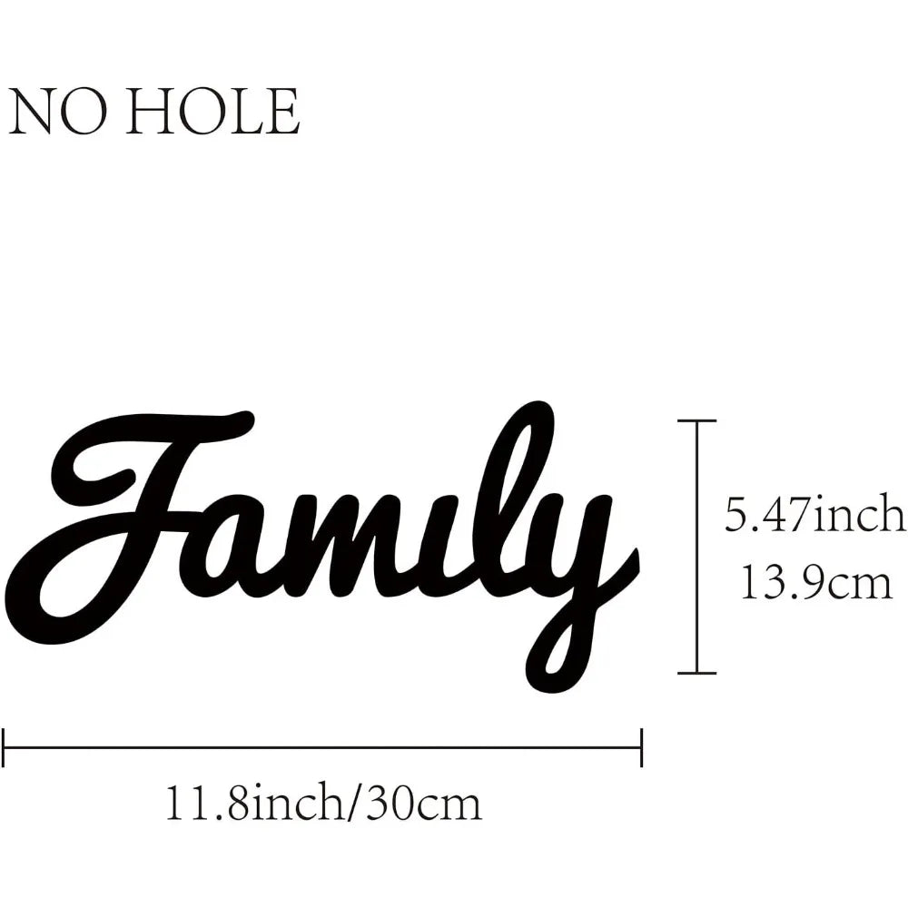 Laser Cut Unfinished Wood Family Sign – Rustic Wall Décor Wood Wall Sign QXL AECH04-02508