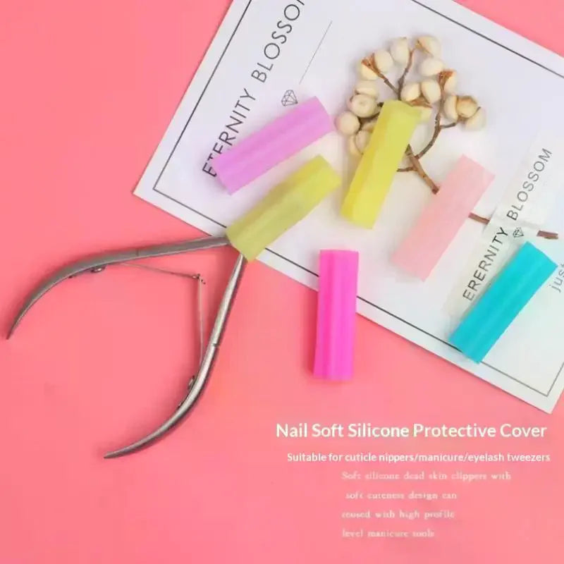 2-Pack Silicone Nipper Covers for Cuticle Scissors & Nippers Nail Tool Protector QXL