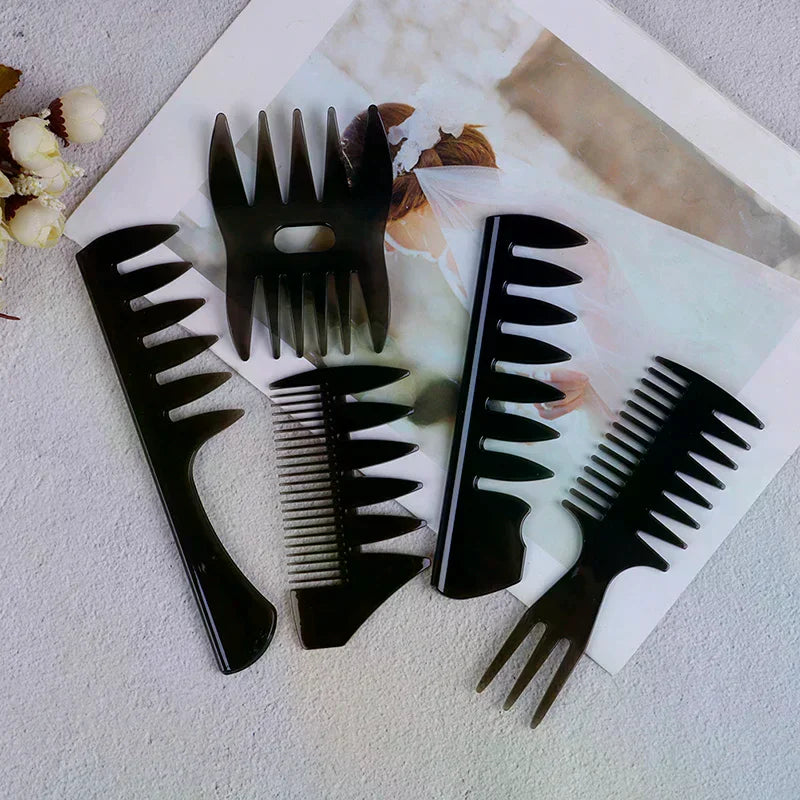 Wide Tooth Oil Slick Hair Comb for Men | Classic Styling Men's Hair Comb QXL