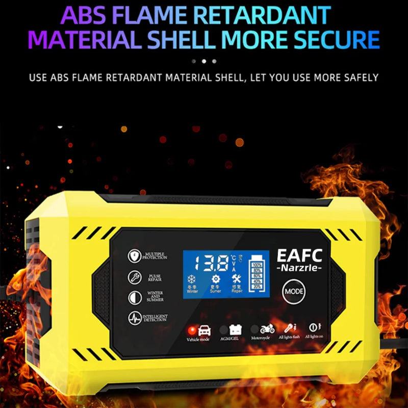 EAFC 12V 6A Smart Battery Charger | Digital Pulse Repair Battery Charger QXL