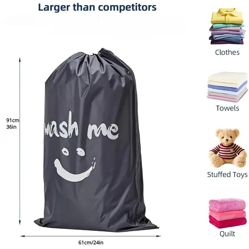 Large Travel Laundry Bag | Oxford Drawstring 24×36" Organizer Laundry Storage Bag QXL