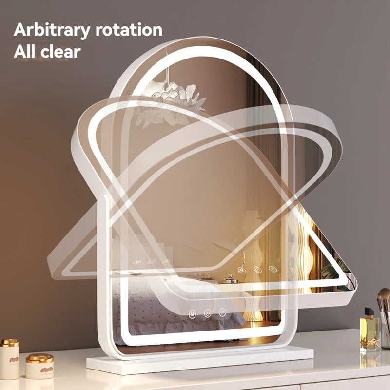 Large Desktop LED Makeup Mirror with Fill Light | Vanity LED Vanity Mirror QXL