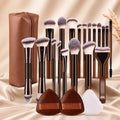 LUXEBLEND 19-Pc Dual-Ended Makeup Brush Set | Full Face Kit Makeup Brush Set QXL 19pcs